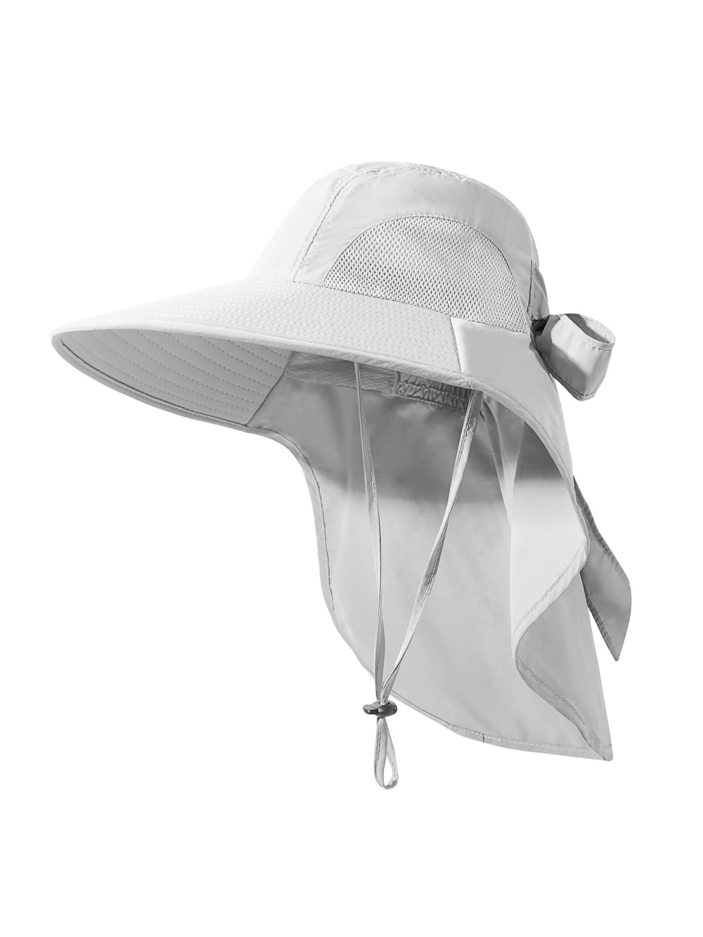Womens Sun Hat UV Protection, Foldable Waterproof Wide | Light Gray | Size OS